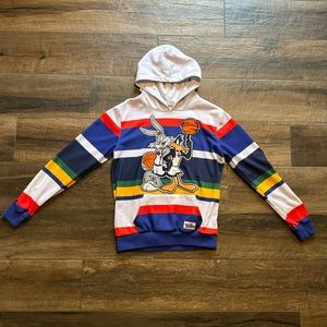 Vintage 90s Space Jam Men's Colorful Pullover Hoodie Rare